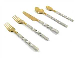 Classic Style Metal Cutlery <b>Set</b> For <b>Dining</b> tableware Use BPA Free Stainless Steel Premium Flatware <b>Sets</b> 4 Pcs Custom Designs - Product Image 2