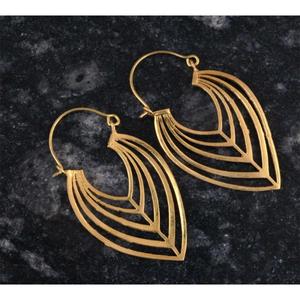 Gold Plated Brass Geometric Drop <b>Earrings</b> Women's Bohemia Style Fashion Dangle Jewelry - Product Image 3