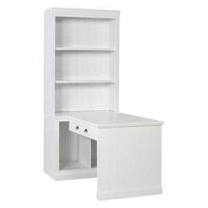 83.4\" <b>Tall</b> Modern Bookcase with Writing Desk Workstation <b>Storage</b> Shelf Op-for Study & Workspace - Product Image 5