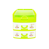 Mini-meuble de rangement polyvalent à trois niveaux en plastique moulé par injection avec tiroirs pour la maison, le bureau, le dortoir, la cuisine et la salle de bain
