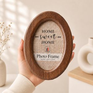 Marco de Fotos Moderno de Madera Ecológico, Decoración para el Hogar, Acabado en Nogal Marrón, Forma Rectangular Vintage, para Sala de Estar o Dormitorio - Product Image 2