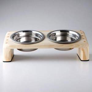 High Quality Eco-Friendly Solid Wooden <b>Dog</b> Food Bowl Luxury Raised Pet Feeder Crafted for Daily Feeding and Long Lasting Use - Product Image 2