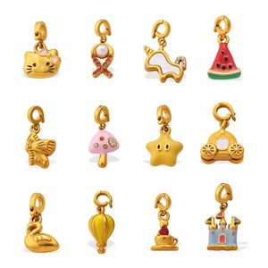 Joyas de playa de acero inoxidable con dijes de esmalte de cuento de hadas, colgantes de bikini de hongos Kawaii para chicas Y2K - Product Image 6