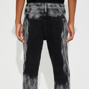 Pantalon pour garçons avec fermeture boutonnée et zip, logo personnalisé, design élégant 2026 / Pour acheteurs en gros avec effet dégradé et poches latérales - Product Image 6