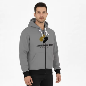 Sudadera con Capucha de Alta Calidad para Hombre, con Cierre Completo, Transpirable, para Gimnasio, con Logotipo Personalizado, Proveedor Mayorista - Product Image 6