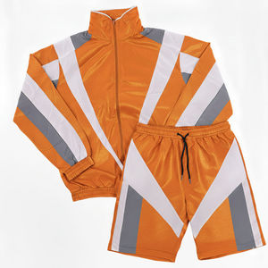 Conjunto de Chaqueta Corta y Pantalón Corto con Capucha, Ligero, Unisex, Estilo Vintage, Color Sólido, para Primavera - Product Image 1