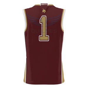 Camiseta de Baloncesto Sublimada Personalizada, Sin Mangas, Transpirable, de Poliéster, para Equipos Universitarios, Texas State Bobcats, Alta Calidad - Product Image 6