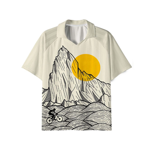 เสื้อโปโลพิมพ์ลายจักรยานเสือภูเขาแบบยูนิเซ็กส์ แขนสั้น ปกคอพับ พิมพ์ลายเต็มตัว ระบายอากาศได้ดี ผลิตจากโพลีเอสเตอร์ สำหรับผู้ใหญ่ ใส่ได้ทุกฤดู - Product Image 1