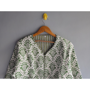 Vestido de dormir con estampado floral para mujer, cuello en V, manga larga, corte holgado, ropa de dormir informal, ropa de casa, regalo para ella - Product Image 2