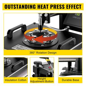 5-in-1 15"x15" Heat <b>Press</b> <b>Machine</b> Vinyl Cutter Plotter with 53\" USB Port DIY Sticker <b>Print</b> - Product Image 4