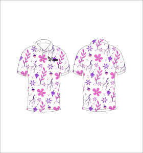Polo Personalizado con Diseño Floral Rosa, Polo de Golf Sublimado de Manga Corta, Ropa Deportiva Casual para Equipos - Product Image 3