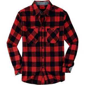 Camisa de vestir de invierno para hombre, de franela, de manga larga, de punto teñido, transpirable, talla grande, personalizada, OEM, ODM, MOQ bajo - Product Image 1