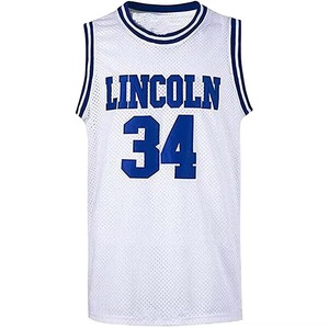 Maillot de basket sans manches pour homme, 100 % polyester, respirant, séchage rapide, antibactérien, grande taille, imprimé par transfert thermique, en mesh - Product Image 1