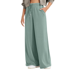 Pantalones Deportivos Acampanados Personalizados para Mujer 2026, con Logotipo Personalizado, Transpirables, Nuevo Diseño Fitness, Color Sólido, Cintura con Cordón Ajustable - Product Image 3