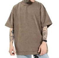 T-shirts Homme Effet Délavé Personnalisables – Design Uni, Coupe Oversize, Manches Courtes, 180 Grammes, Tricoté – Nouveauté Été