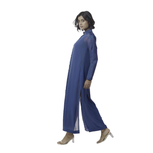 เดรสยาวสีพื้นสำหรับผู้หญิง สไตล์ตะวันตก ลำลอง ใส่ได้ในฤดูร้อน ราคาขายส่งที่ดีที่สุด - Product Image 3