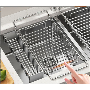 Étagère de rangement pour lave-vaisselle en acier inoxydable 304, étagère de rangement de cuisine en acier inoxydable SS 304 - Product Image 2