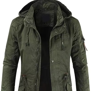 Veste rembourrée pour homme 100 % coton, chaude, respirante, en fibres naturelles - Product Image 1