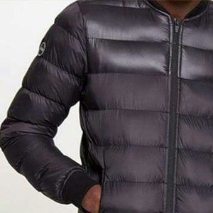 Black Bomber Jacket Solid <b>Colour</b> Zipper Closure Classic Inspired Design Premium <b>Canvas</b> Fabric and OEM - Product Image 6