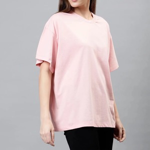 Vente en gros de t-shirts personnalisés pour femmes, 100% coton, blancs, respirants, décontractés, d'été, OEM, manches courtes, streetwear, fabrication en usine - Product Image 4