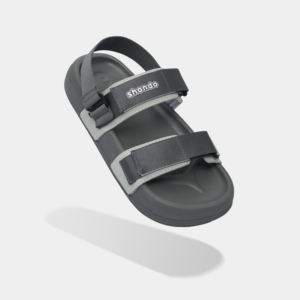 Sandal Quick-Drying Dark Gray Soft Material 5-<b>Hook</b> Platform Vietnam Casual Comfortable Cross-Strap Open Toe - Product Image 4