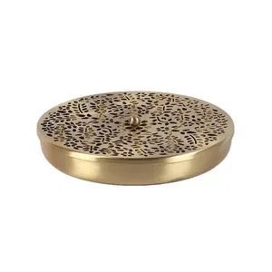 Boîte à épices métallique exclusive avec couvercle décoratif, organisateur de rangement pour masala et herbes aromatiques pour la cuisine et la salle à manger - Product Image 3