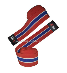 White <b>Black</b> Striped Natural Rubber PVC Professional Protection Non-Slip Hook Loop Closure Thick Unisex Powerlifting Training - Product Image 6