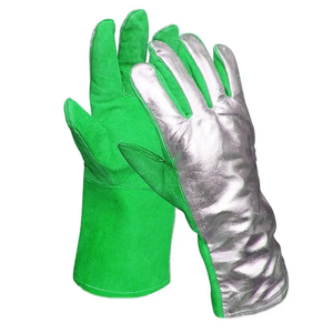 Gants de travail de haute qualité pour la protection des mains, fabriqués en cuir de vachette, isolés, résistants à la chaleur, en tissu, pour la sécurité au travail - Product Image 3