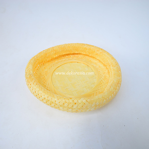 Elegante Cesta Redonda de Bambú Tejido Estilo Antiguo para Guardar Frutas y Bocadillos en Navidad - Product Image 4