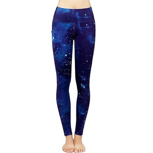 Legging de yoga respirant 100 % coton pour femme, taille mi-haute, à maintien élevé, effet push-up, imprimé sublimé, pour le sport et les loisirs - Product Image 1