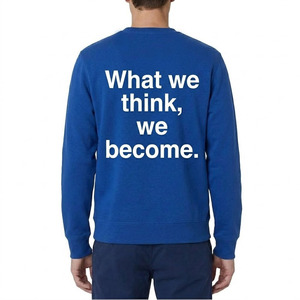 Custom Logo Streetwear Sweatshirt Heavyweight French Terry Drop Shoulder Plain <b>Men's</b> Crewneck <b>Pullover</b> Wholesale Sweatshirt - Product Image 2