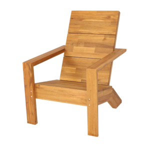 Chaise Adirondack conçue avec un dossier incliné classique, de larges accoudoirs et une construction solide, idéale pour la détente en plein air dans les jardins. - Product Image 1