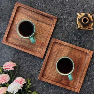 Plateau de service artisanal pour la cuisine, le thé, le café, le petit-déjeuner, respectueux de l'environnement, pour la maison, l'hôtel, le restaurant - Product Image 1