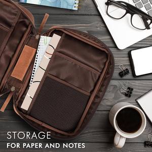 Étui de transport en cuir véritable Adimani pour Bible avec fermeture éclair et logo personnalisé en relief, pochette de voyage chrétienne, modèle OEM, vente en gros - Product Image 2