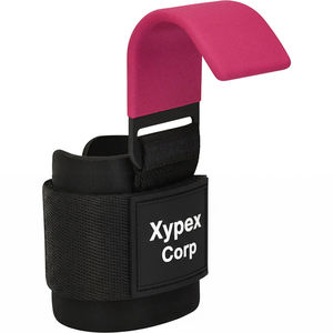 Ganchos de levantamiento de pesas personalizados para peso muerto, dominadas, remadas y shrugs - Agarres de neopreno antidesgarro, suaves, antideslizantes, con correa y soporte de muñeca grueso y resistente - Product Image 4