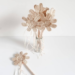 Belle étoile rotin fée baguette magique jouets créatifs pour enfants haut choix baguettes en osier naturel enfants filles jouet - Product Image 5