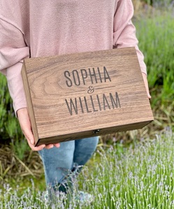Personalized <b>Memory</b> Wooden Keepsake Box Letter Eco-Friendly Welcome Sign for Date Night <b>Gift</b> for Him Her Boyfriend Girlfriend - Product Image 5