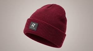 Custom Embroidered 3D Rib Knit 100% Acrylic Adjustable Beanie <b>Hat</b> <b>Winter</b> Warm Cuffed with Woven Logo for Men & Women - Product Image 4