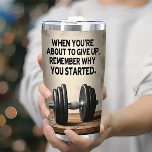 20oz Stainless Steel Tumbler Vacuum <b>Insulated</b> Double Wall Travel <b>Mug</b> For Gym Fitness Motivational Design - Product Image 2
