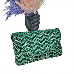 Bolso de mano para mujer, elegante, ecológico, duradero, con botones y cuentas, para bodas, banquetes y eventos nocturnos - Product Image 1