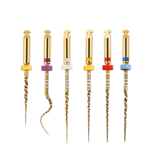 Endo <b>files</b> Dental Rotary Niti <b>Files</b> Heat Active Engine <b>Files</b> Gold 6 Pcs/per <b>Box</b> 3 Years Rotary <b>Files</b> Endodontic Instrument - Product Image 2