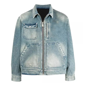 Chaqueta de Mezclilla para Hombre de Alta Calidad con Logotipo Personalizado OEMODM, Estilo Casual, Lavado Ácido, Tallas Grandes - Product Image 2
