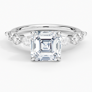 Anillo BOJ 097 con Corte Asscher, Plata 925, Halo de Piedras, Engaste de Garras, Anillo Solitario con Diamante de 2ct, Color D, VVS1, Moissanita, Certificado GRA - Product Image 1