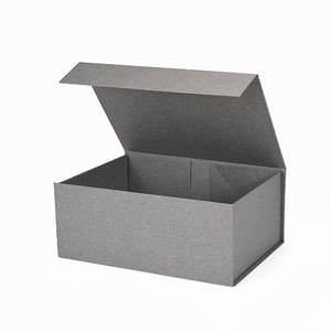 Caja de Regalo Magnética Plegable de Lujo A5, Color Gris Oscuro, con Cinta para Atar, Empaque de Regalo Rígido Premium - Product Image 1