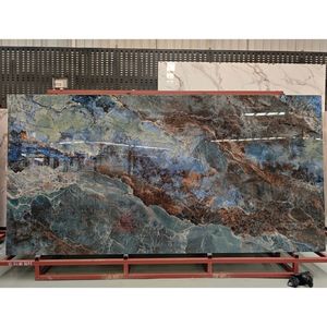 Dalles <span class=keywords><strong>de</strong></span> pierre frittée bleues grand format, design moderne, carreaux <span class=keywords><strong>de</strong></span> sol en porcelaine pour hôtel, pierre artificielle pour mur <span class=keywords><strong>de</strong></span> cuisine et <span class=keywords><strong>comptoir</strong></span> - Product Image 2