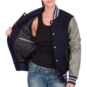 Veste universitaire personnalisée pour femme, style streetwear, en laine, haute qualité, vente en gros - Product Image 3