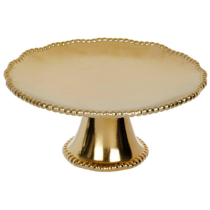 Soporte de Pastel de Metal de Dos Niveles, Calidad Premium, Redondo, Blanco con Borde Dorado, Aspecto Atractivo, Bandeja para Exhibición de Postres, de la India - Product Image 2