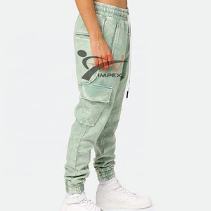 Pantalones de Hombre con Estilo Único Hechos en Fábrica, Lavados con Ácido, de Alta Calidad, con Logotipo Personalizado, Pantalones Deportivos para Hombre con Lavado Ácido - Product Image 3