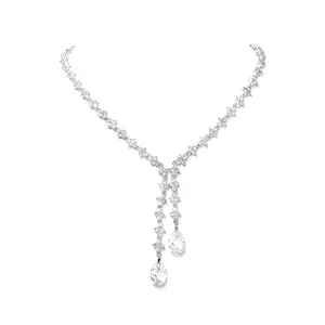 Classic Dating White Jewelry CZ Necklace