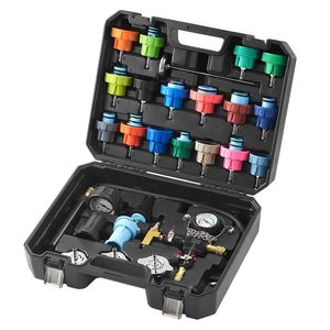 Kit Tester Pressione Radiatore Universale da 28 Pezzi con Pompa Manuale Codificata a Colori per Testare i Tappi e Misurare la Pressione del Liquido Refrigerante - Product Image 2
